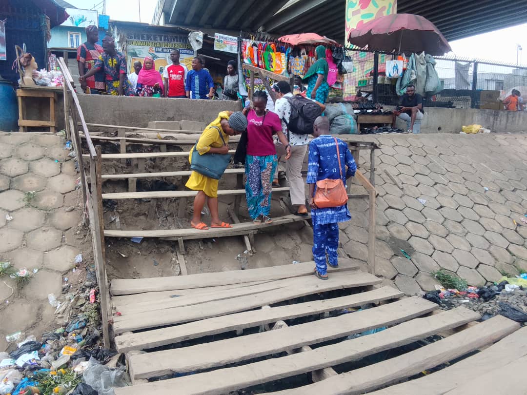 Construction of Two-Way Railway Track Staircase at Pen Cinema, Agege