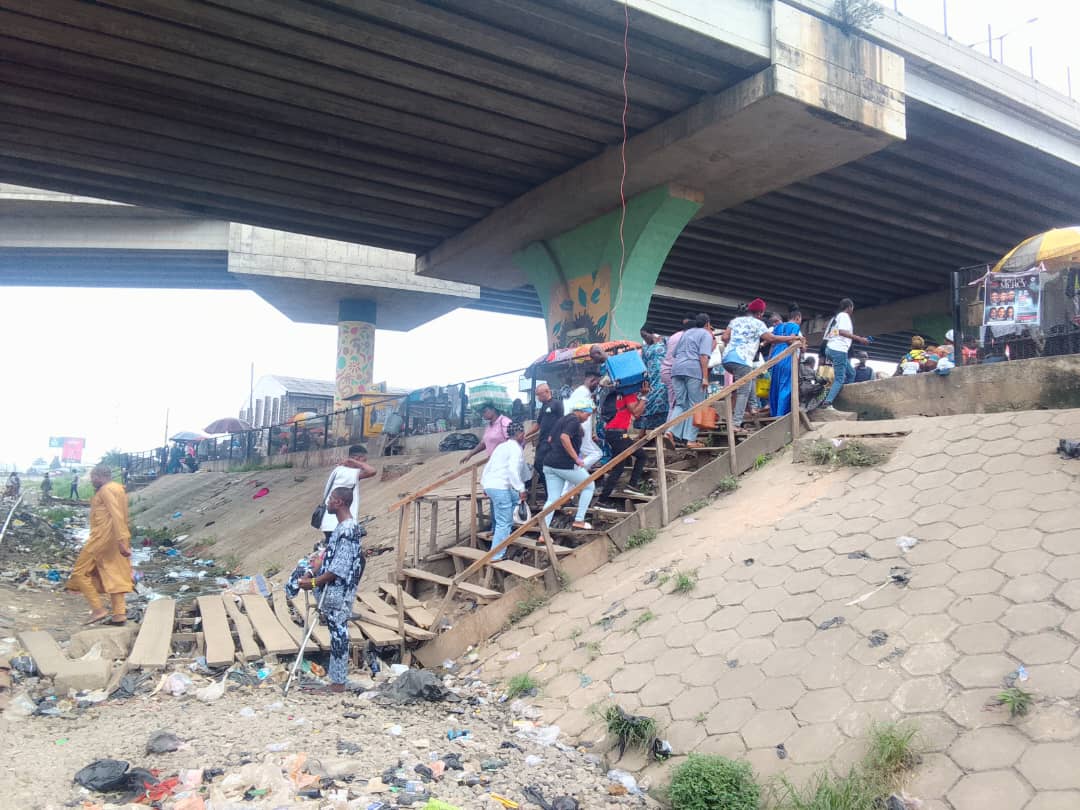 Construction of Two-Way Railway Track Staircase at Pen Cinema, Agege