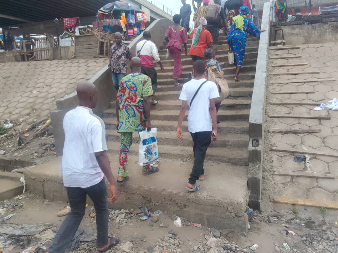 Construction of Two-Way Railway Track Staircase at Pen Cinema, Agege