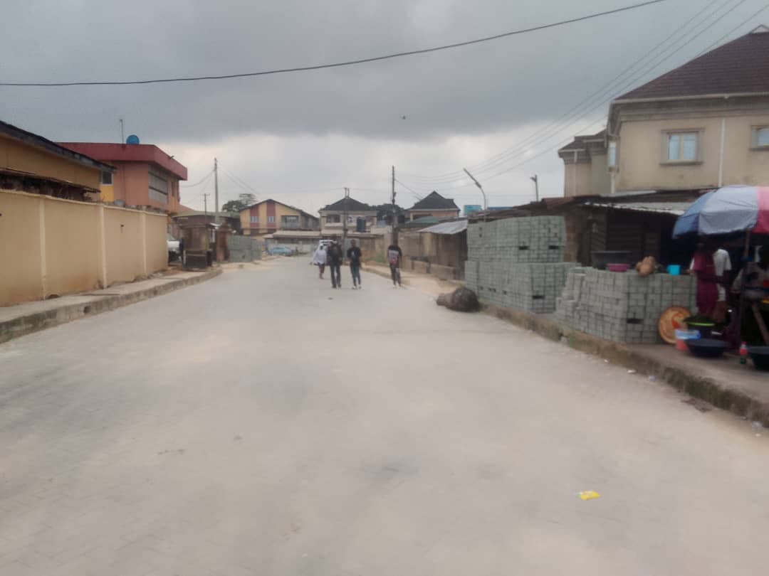 Construction of drainage and road at Elcana street, Agege