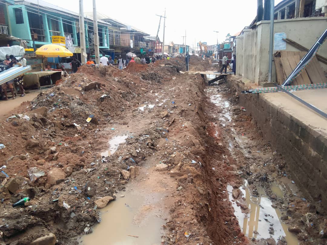 Construction of road and drainage at Ifelodun street, Agege