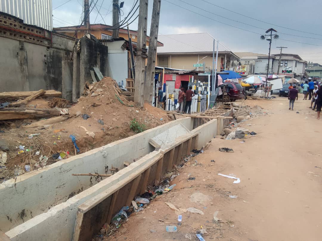 Construction of road and drainage at Ifelodun street, Agege