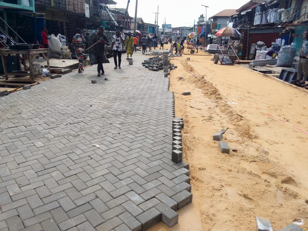 Construction of road and drainage at Ifelodun street, Agege