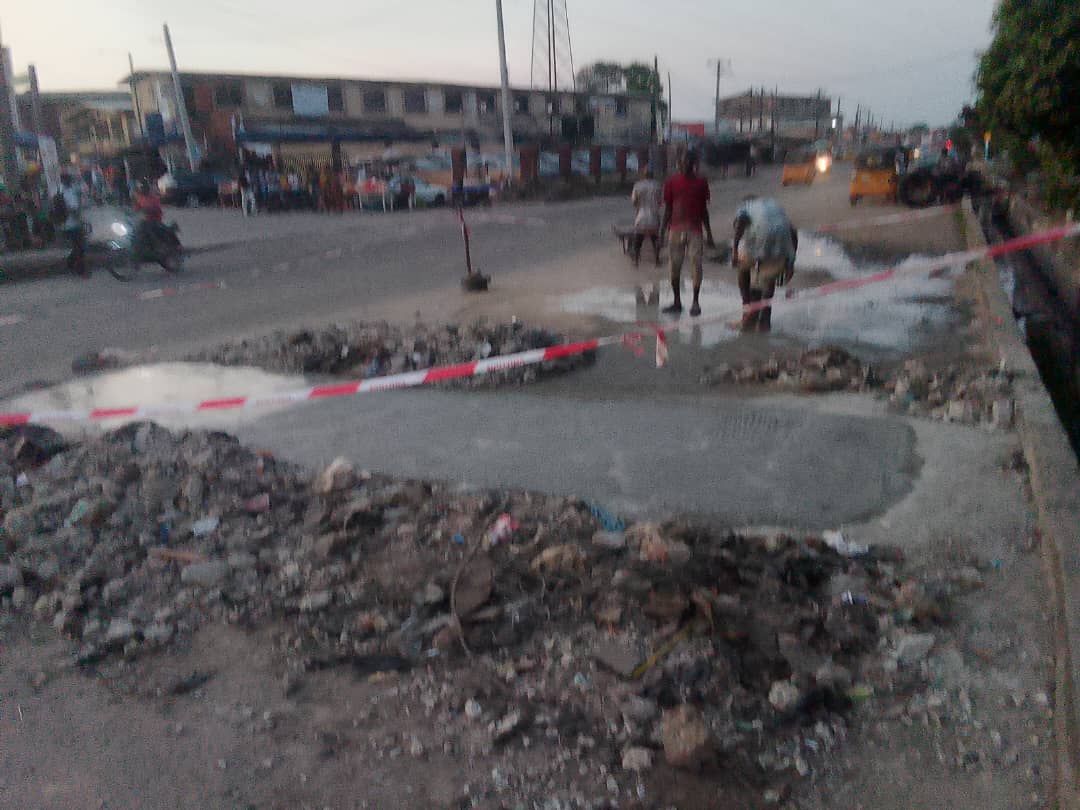 Rehabilitation of road at Akilo road, Agege