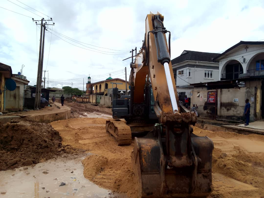 Construction of road and drainage, Ajakaiye street