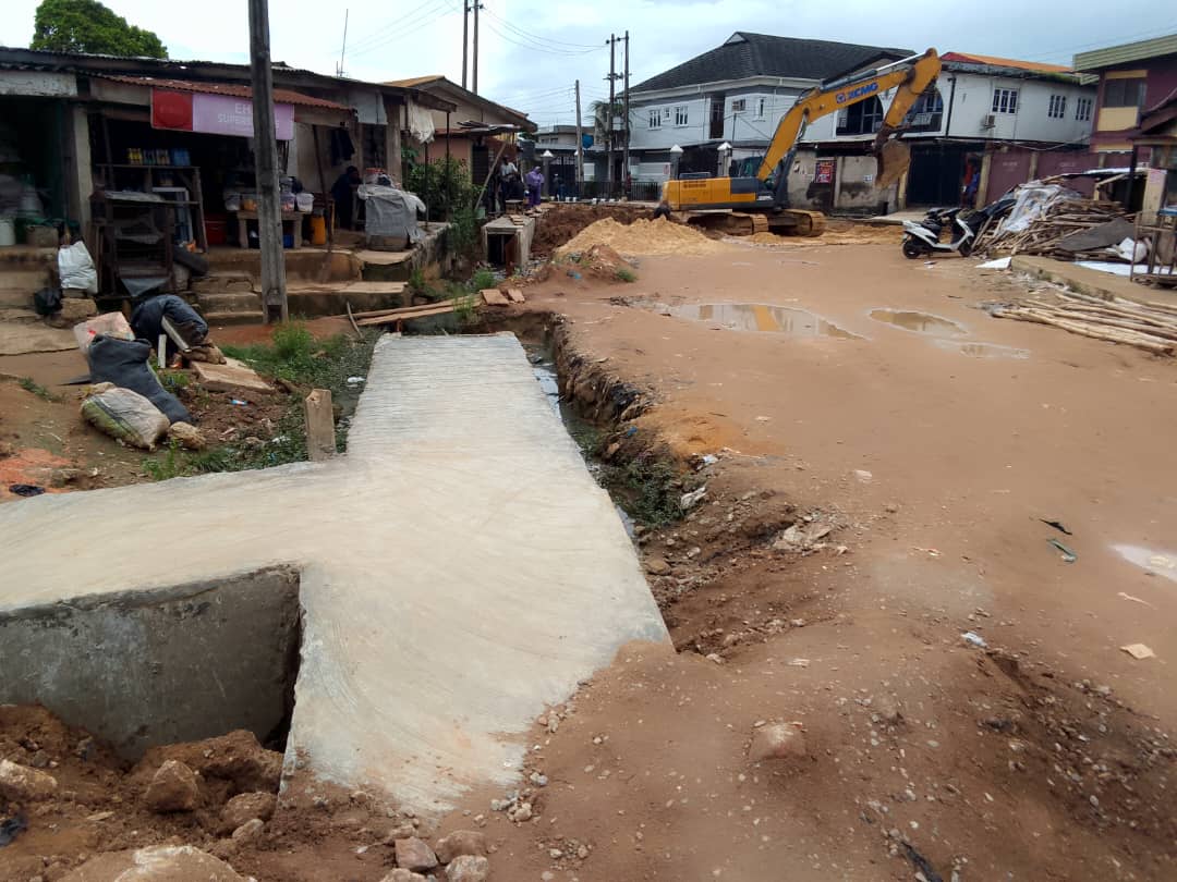 Construction of road and drainage, Ajakaiye street