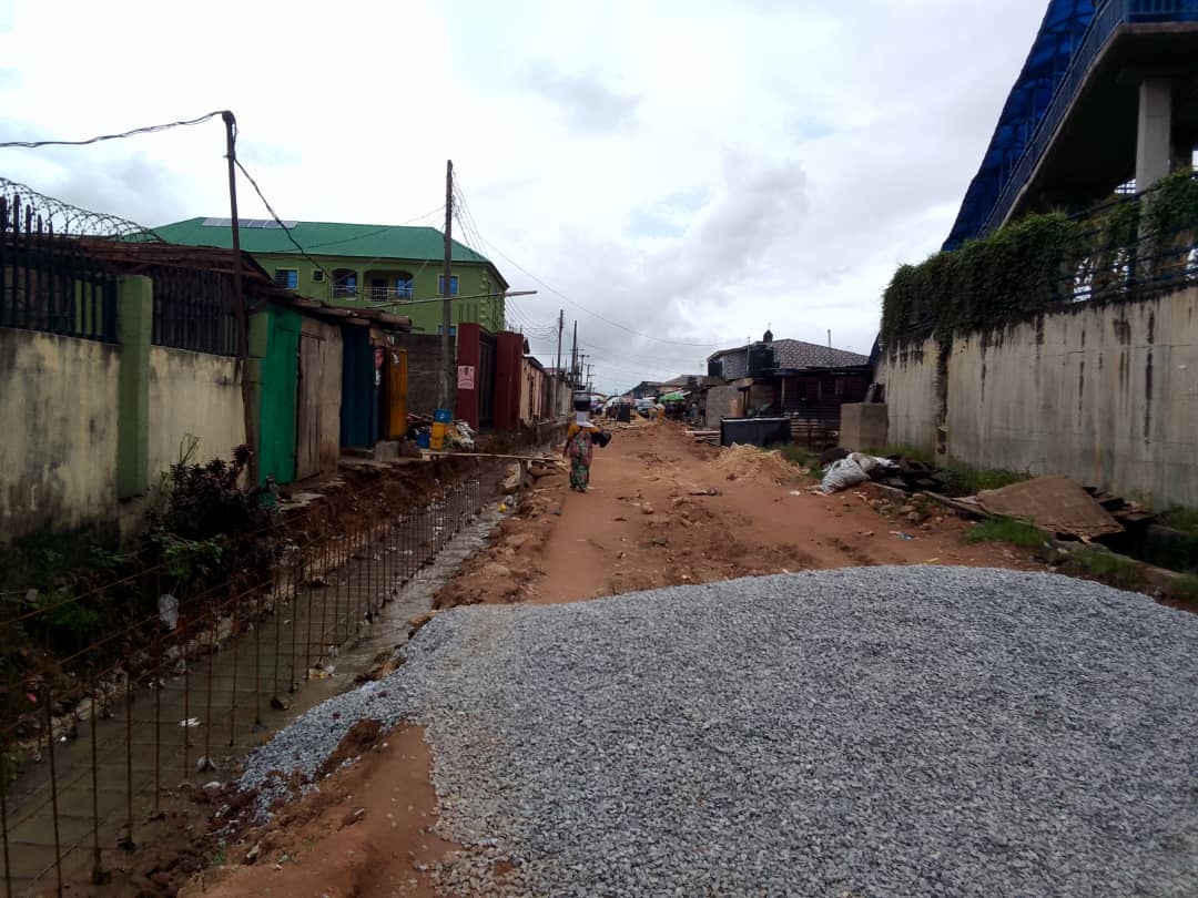 Construction of road and drainage, Ajakaiye street