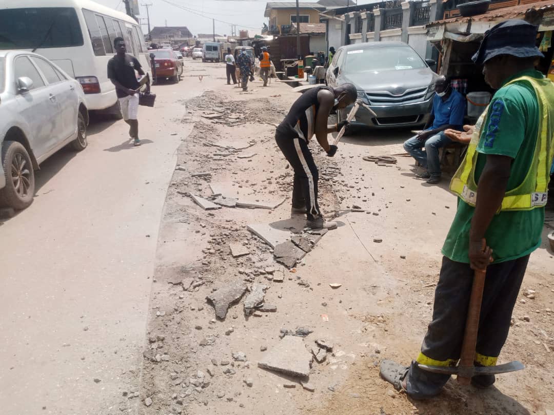 Rehabilitation of road at shodipo street, agege