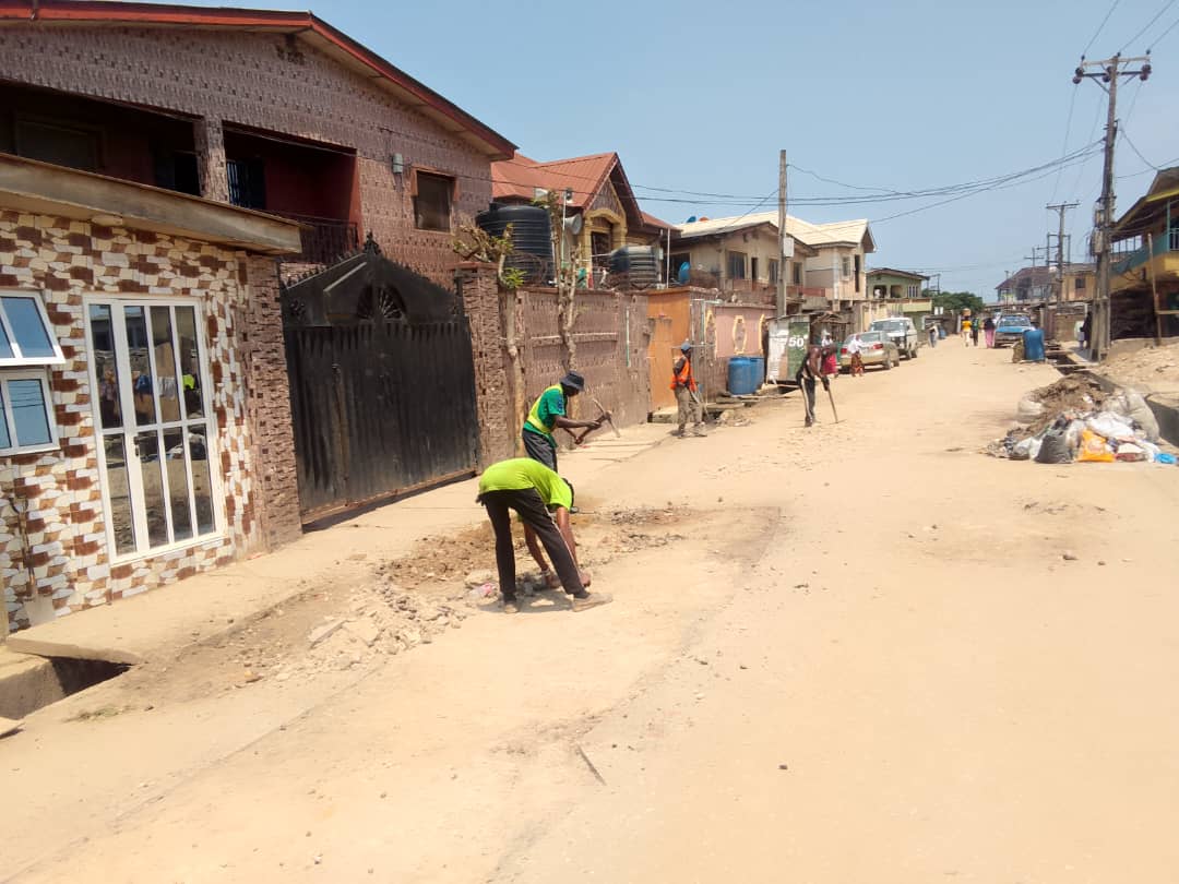 Rehabilitation of road at shodipo street, agege
