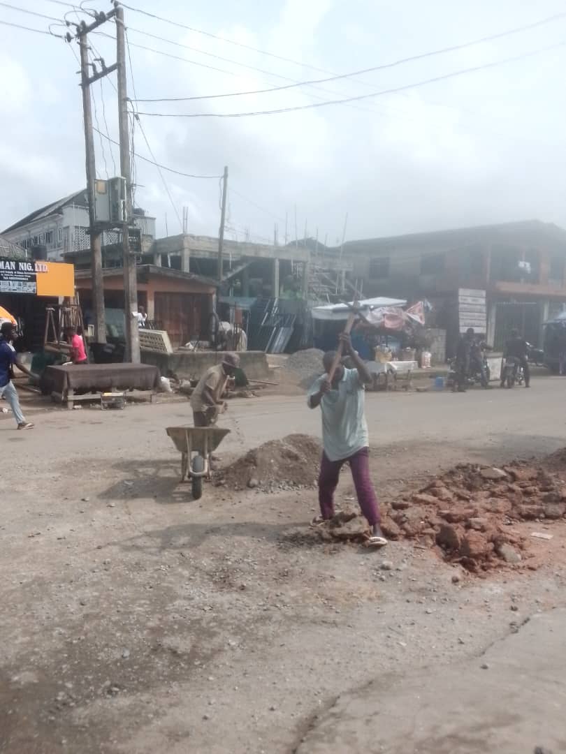 Rehabilitation of road, Baale Shitta street