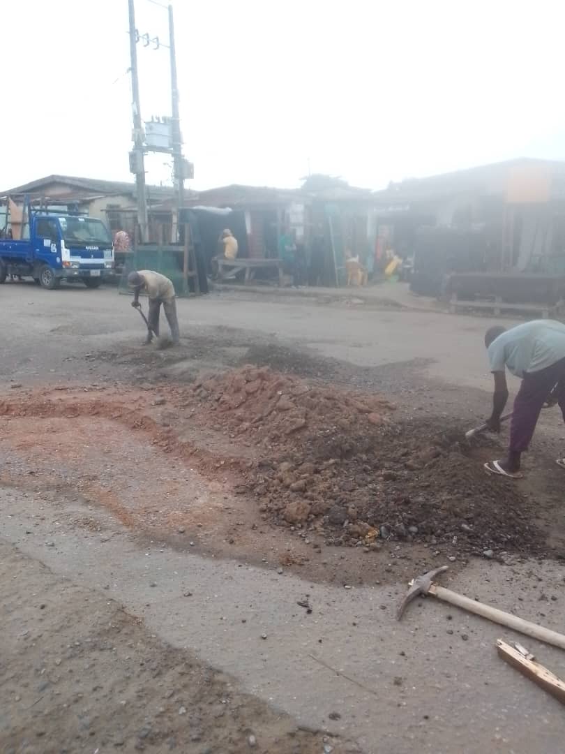 Rehabilitation of road, Baale Shitta street