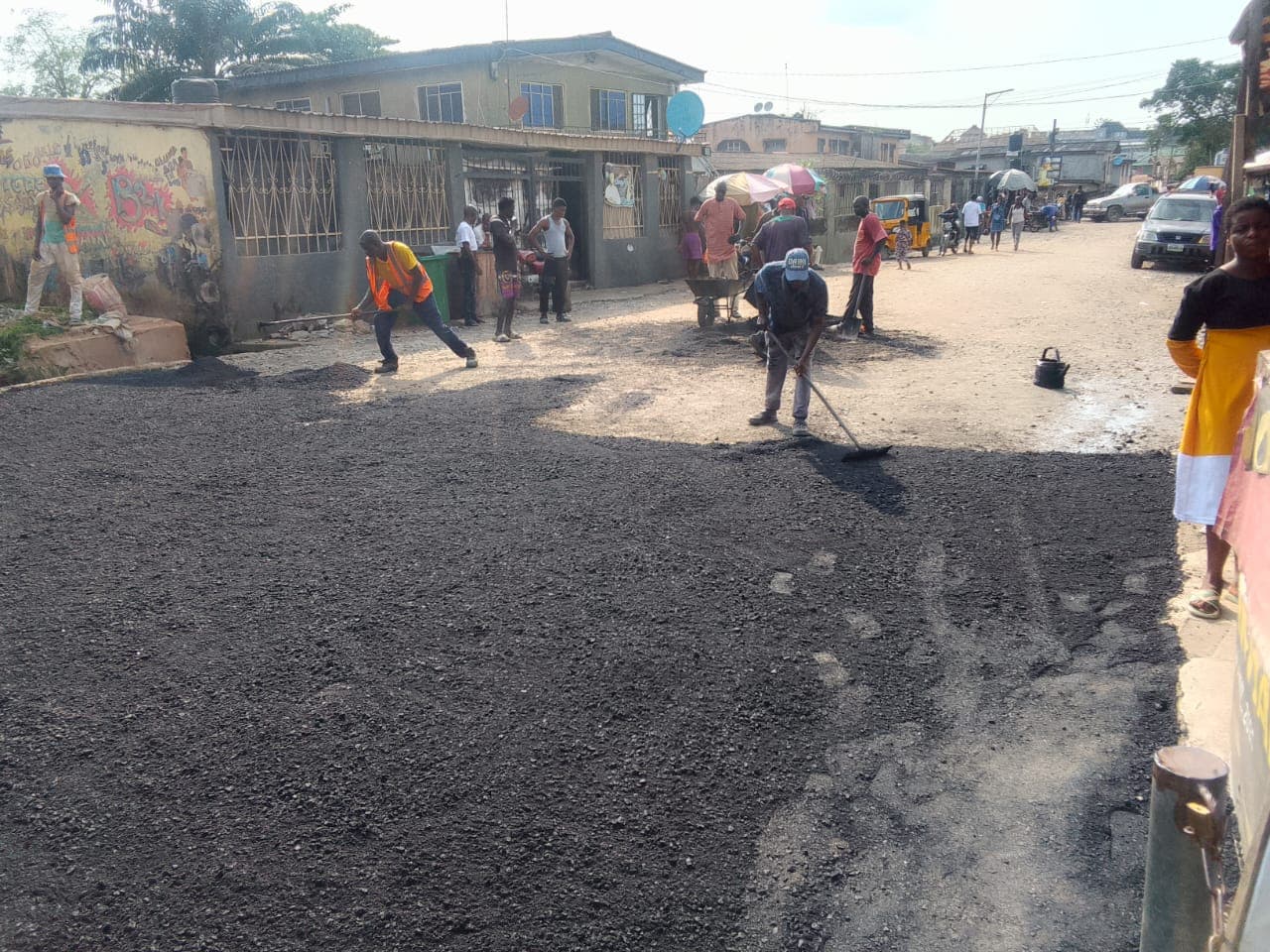 Rehabilitation of road, Baale Shitta street